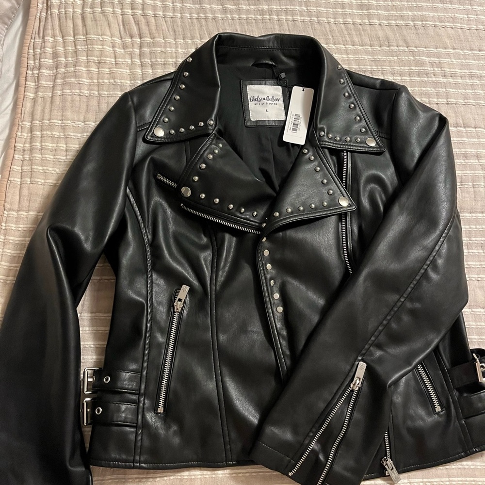 Black Studded Moto Jacket